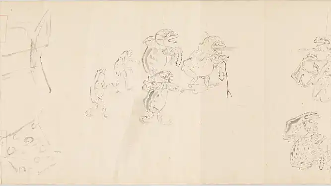 鳥獣人物戯画絵巻丙巻摸本の画像