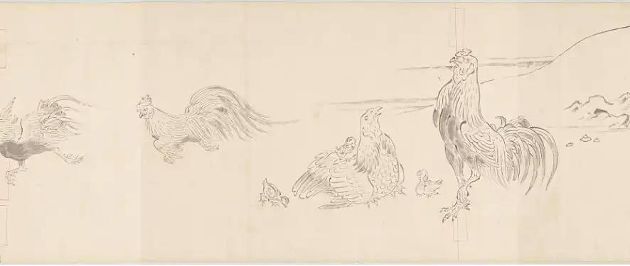 鳥獣人物戯画絵巻乙巻摸本の画像