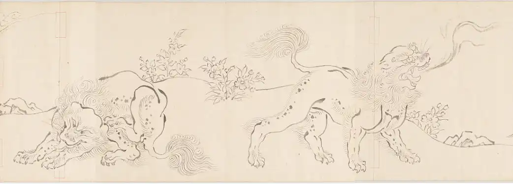 鳥獣人物戯画絵巻乙巻摸本の画像